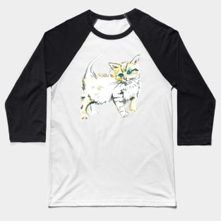 Little Watercolour Kitten Baseball T-Shirt